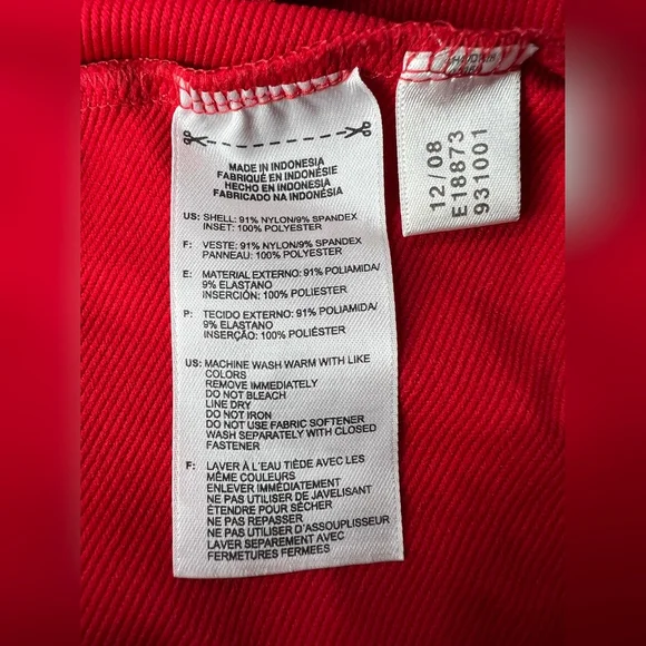 ADIDAS Originals Zip-Up Sweater Size Large Red Vintage 2008 Unisex - Picture 3 of 4